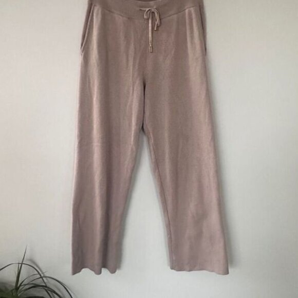 Pants - Tan Knit Drawstring Lounge Pants